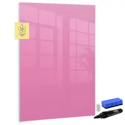 Quadro magnético de apagar a seco na cor rosa