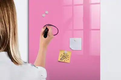 Quadro magnético de apagar a seco na cor rosa