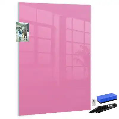 Quadro magnético de apagar a seco na cor rosa