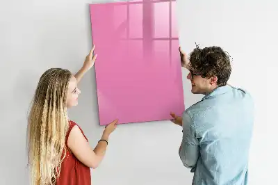 Quadro magnético de apagar a seco na cor rosa