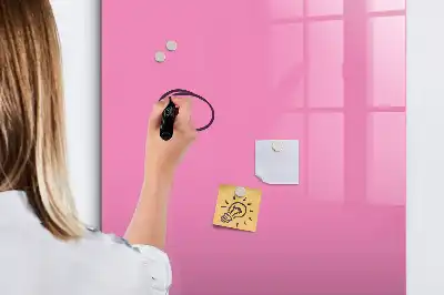 Quadro magnético de apagar a seco na cor rosa