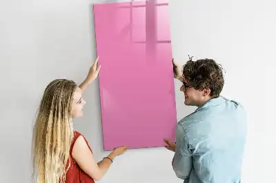 Quadro magnético de apagar a seco na cor rosa