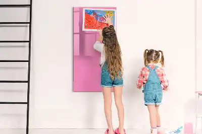 Quadro magnético de apagar a seco na cor rosa
