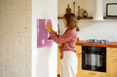 Quadro magnético de apagar a seco na cor rosa