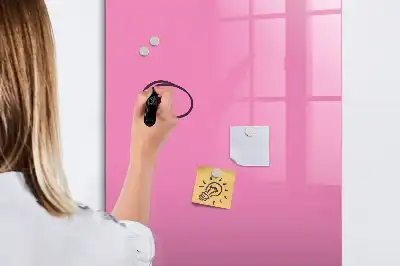 Quadro magnético de apagar a seco na cor rosa