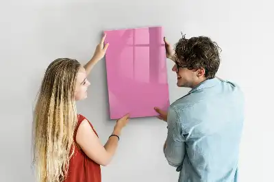 Quadro magnético de apagar a seco na cor rosa