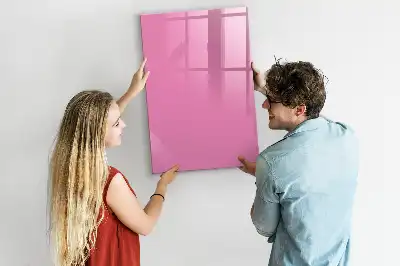 Quadro magnético de apagar a seco na cor rosa