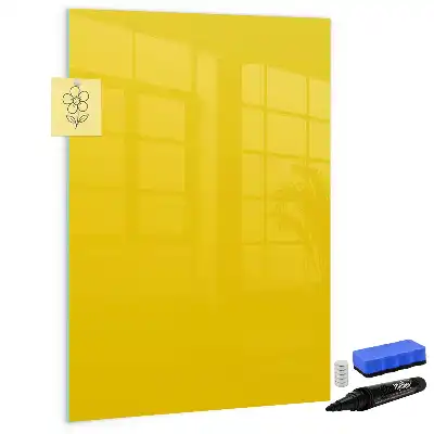 Quadro magnético de apagar a seco amarelo-claro