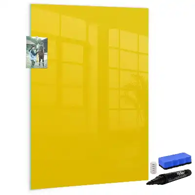 Quadro magnético de apagar a seco amarelo-claro