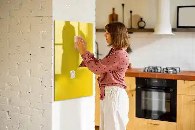 Quadro magnético de apagar a seco amarelo-claro