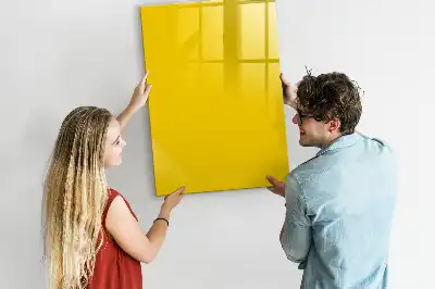 Quadro magnético de apagar a seco amarelo-claro