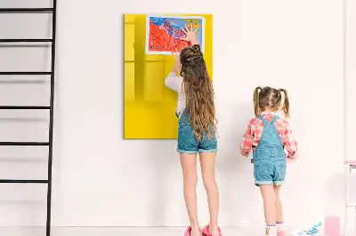Quadro magnético de apagar a seco amarelo-claro