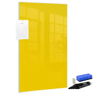 Quadro magnético de apagar a seco amarelo-claro