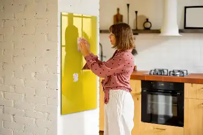 Quadro magnético de apagar a seco amarelo-claro