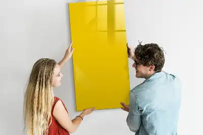 Quadro magnético de apagar a seco amarelo-claro