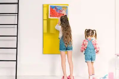 Quadro magnético de apagar a seco amarelo-claro