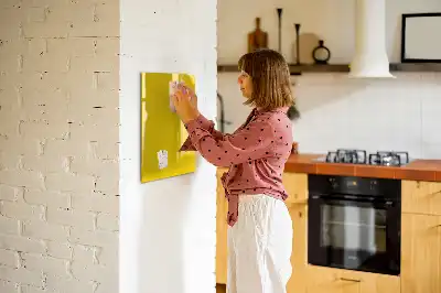 Quadro magnético de apagar a seco amarelo-claro