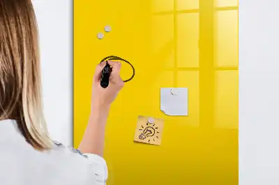 Quadro magnético de apagar a seco amarelo-claro