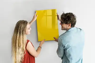 Quadro magnético de apagar a seco amarelo-claro