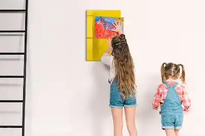 Quadro magnético de apagar a seco amarelo-claro