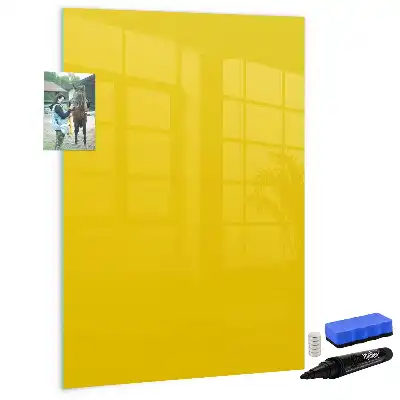 Quadro magnético de apagar a seco amarelo-claro