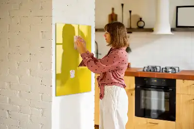 Quadro magnético de apagar a seco amarelo-claro