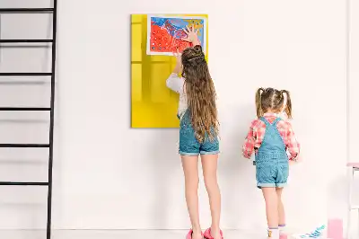 Quadro magnético de apagar a seco amarelo-claro