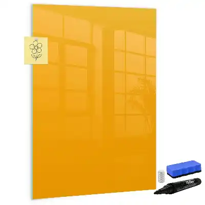 Quadro magnético de apagar a seco na cor amarelo-ouro