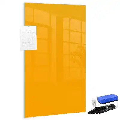 Quadro magnético de apagar a seco na cor amarelo-ouro