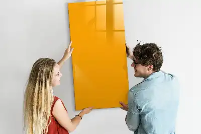 Quadro magnético de apagar a seco na cor amarelo-ouro