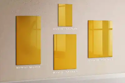 Quadro magnético de apagar a seco na cor amarelo-ouro