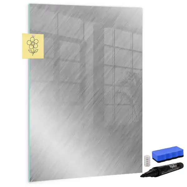 Quadro magnético de apagar a seco com acabamento em brilho metálico