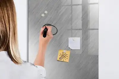 Quadro magnético de apagar a seco com acabamento em brilho metálico