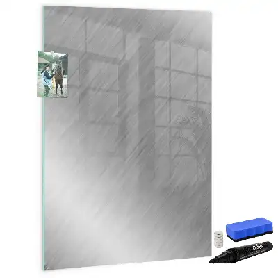 Quadro magnético de apagar a seco com acabamento em brilho metálico