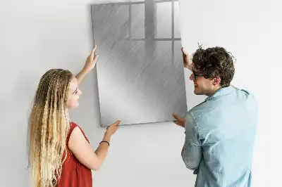 Quadro magnético de apagar a seco com acabamento em brilho metálico