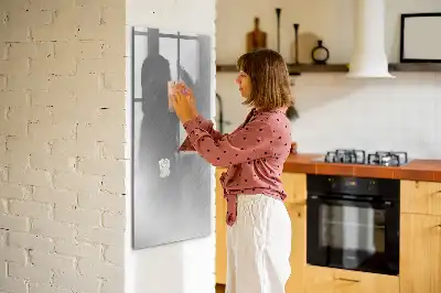 Quadro magnético de apagar a seco com acabamento em brilho metálico