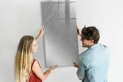 Quadro magnético de apagar a seco com acabamento em brilho metálico