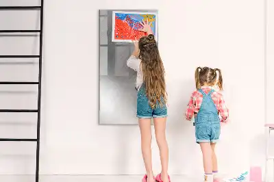 Quadro magnético de apagar a seco com acabamento em brilho metálico