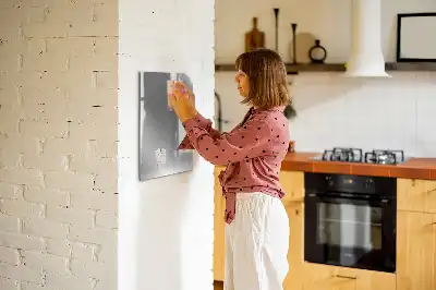Quadro magnético de apagar a seco com acabamento em brilho metálico