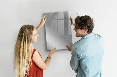 Quadro magnético de apagar a seco com acabamento em brilho metálico