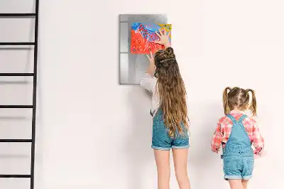 Quadro magnético de apagar a seco com acabamento em brilho metálico