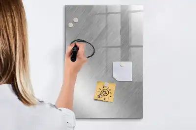 Quadro magnético de apagar a seco com acabamento em brilho metálico