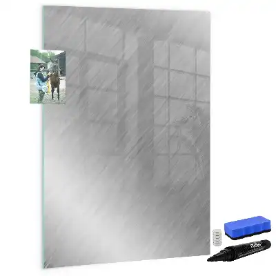 Quadro magnético de apagar a seco com acabamento em brilho metálico