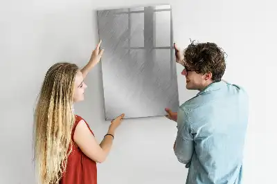 Quadro magnético de apagar a seco com acabamento em brilho metálico