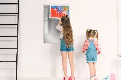 Quadro magnético de apagar a seco com acabamento em brilho metálico