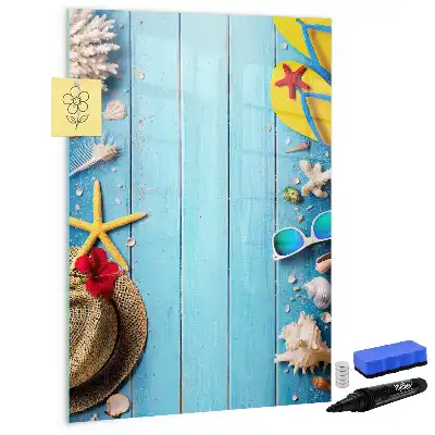 Quadro magnético de apagar a seco kit de praia