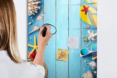 Quadro magnético de apagar a seco kit de praia
