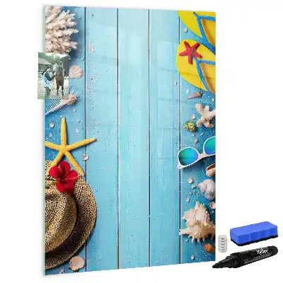 Quadro magnético de apagar a seco kit de praia