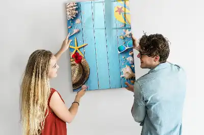 Quadro magnético de apagar a seco kit de praia