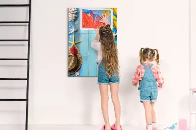 Quadro magnético de apagar a seco kit de praia